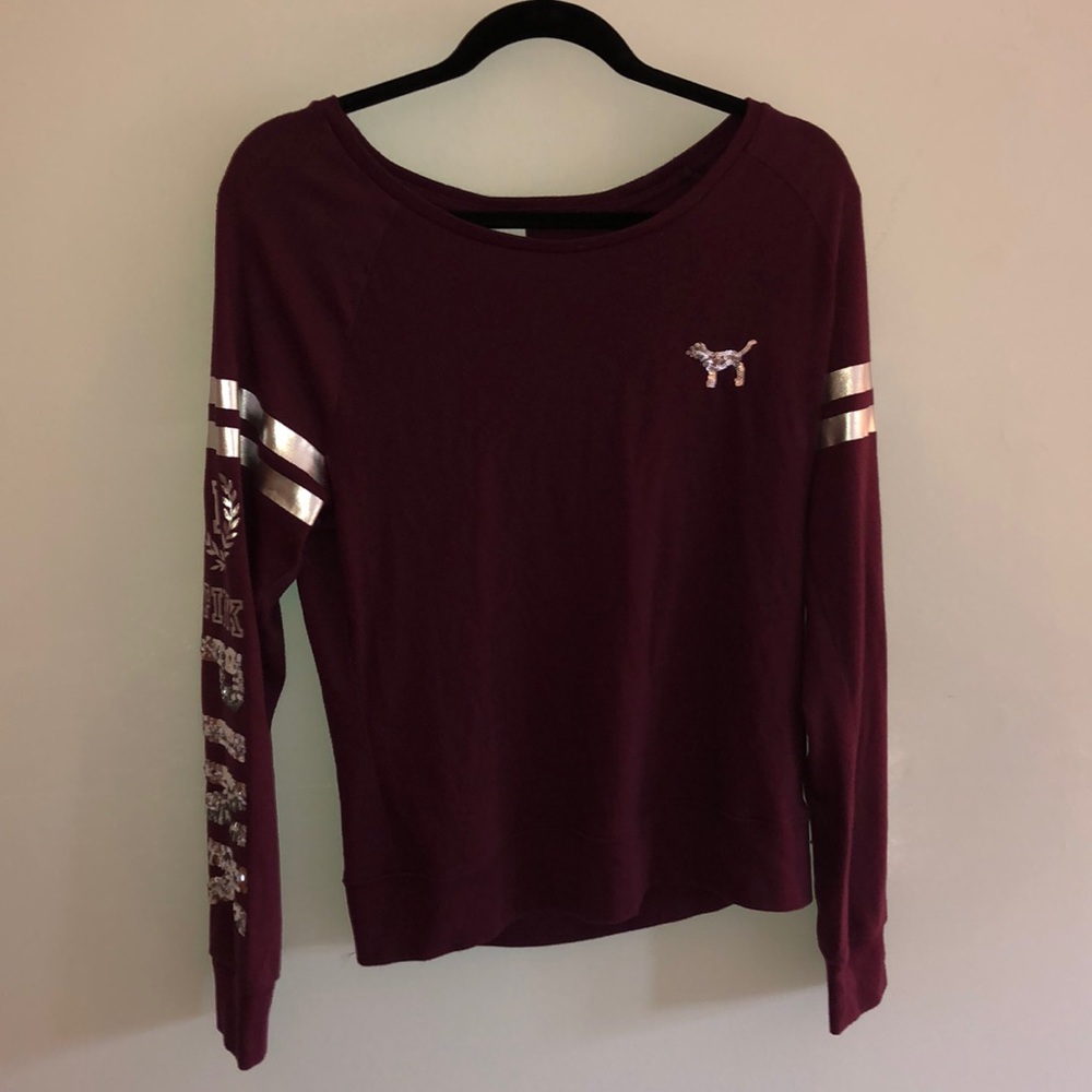 PINK: long sleeve light sweatshirt